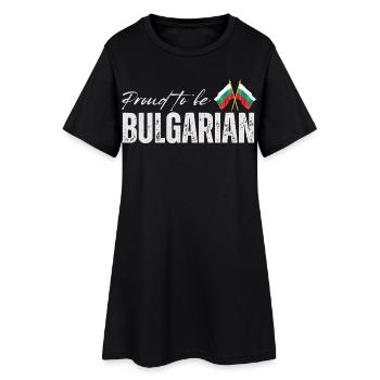 Fier de la Bulgarie, j’adore la Bulgarie - Robe T-shirt Femme - noir - Devant