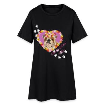 Resting B!tch Face Bulldog - Women’s T-Shirt Dress - black - Front