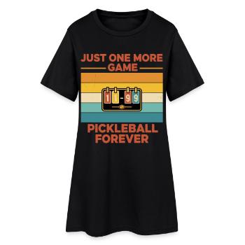 Pickleball: Nur noch ein Spiel, Pickleball, für immer. - Frauen T-Shirt-Kleid - Schwarz - Vorne