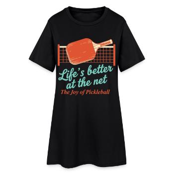 Le pickleball est meilleur à la joie du net - Robe T-shirt Femme - noir - Devant