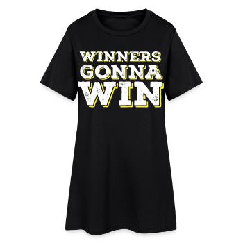 Winners Gonna Win - Women’s T-Shirt Dress - black - Front