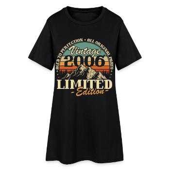 Jahrgang 2006 Vintage Retro Geburtstag Geschenk - Frauen T-Shirt-Kleid - Schwarz - Vorne