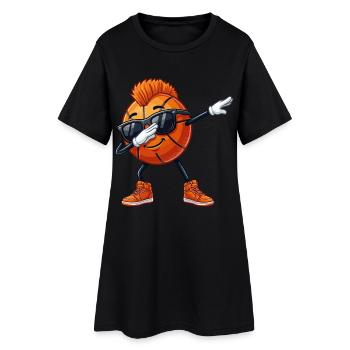 Joueurs de basket-ball, appuie sur les graphiques de basket - Robe T-shirt Femme - noir - Devant