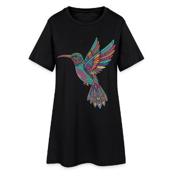 Folklore mexicain d’Alebrije Hummingbird - Robe T-shirt Femme - noir - Devant