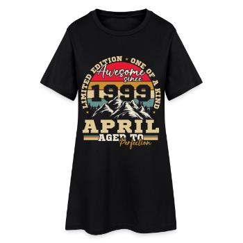 April 1999 Vintage Birthday Gift - Women’s T-Shirt Dress - black - Front