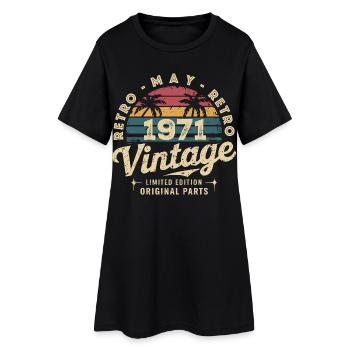 Vintage May 1971: The Authentic Myth May 1971 - Women’s T-Shirt Dress - black - Front