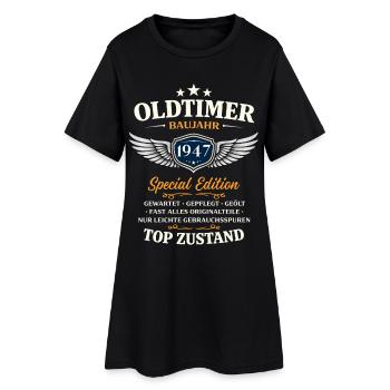79. Geburtstag Geschenk Mann Oldtimer Vintage 1947 - Frauen T-Shirt-Kleid - Schwarz - Vorne