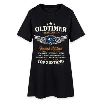 89. Geburtstag Geschenk Mann Oldtimer Vintage 1937 - Frauen T-Shirt-Kleid - Schwarz - Vorne