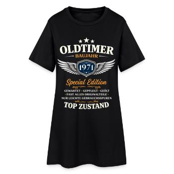 55. Geburtstag Geschenk Mann Oldtimer Vintage 1971 - Frauen T-Shirt-Kleid - Schwarz - Vorne