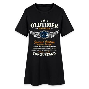 84. Geburtstag Geschenk Mann Oldtimer Vintage 1942 - Frauen T-Shirt-Kleid - Schwarz - Vorne