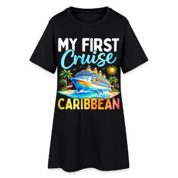 My First Cruise Caribbean - Women’s T-Shirt Dress - black - Front