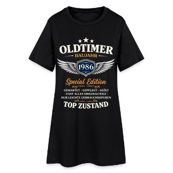 40. Geburtstag Geschenk Mann Oldtimer Vintage 1986 - Frauen T-Shirt-Kleid - Schwarz - Vorne