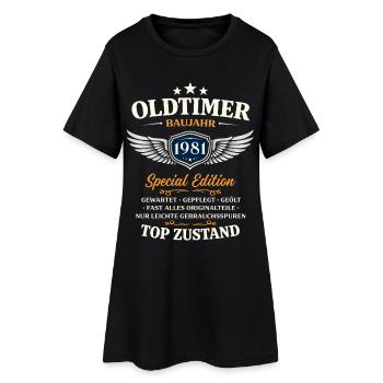 45. Geburtstag Geschenk Mann Oldtimer Vintage 1981 - Frauen T-Shirt-Kleid - Schwarz - Vorne
