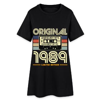 Original 1989 Retro Cassette - Robe T-shirt Femme - noir - Devant