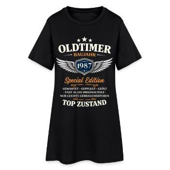 39. Geburtstag Geschenk Mann Oldtimer Vintage 1987 - Frauen T-Shirt-Kleid - Schwarz - Vorne