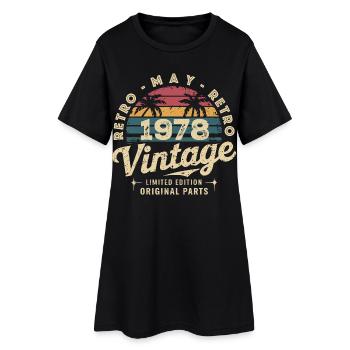 Vintage Mai 1978 : Le Mythe Authentique Mai 1978 - Robe T-shirt Femme - noir - Devant