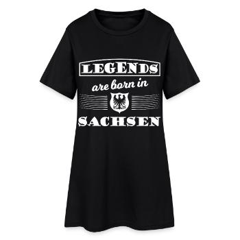 Legenden geboren in Sachsen - Frauen T-Shirt-Kleid - Schwarz - Vorne