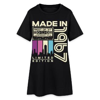 1967 Jahrgang Retro Vintage Geburtstag Geschenk - Frauen T-Shirt-Kleid - Schwarz - Vorne