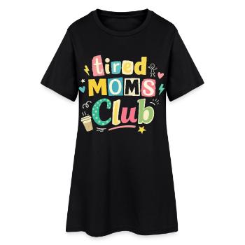 Müde Mamas Club - Kaffee Mama Humor - Frauen T-Shirt-Kleid - Schwarz - Vorne