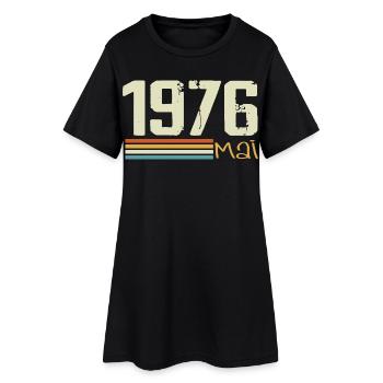 Mai 1976 - Robe T-shirt Femme - noir - Devant