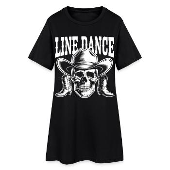 Line Dance Skull Western - Women’s T-Shirt Dress - black - Front