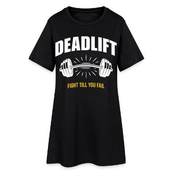 Deadlift Krafttraining Powerlifting Gym Motivation - Frauen T-Shirt-Kleid - Schwarz - Vorne