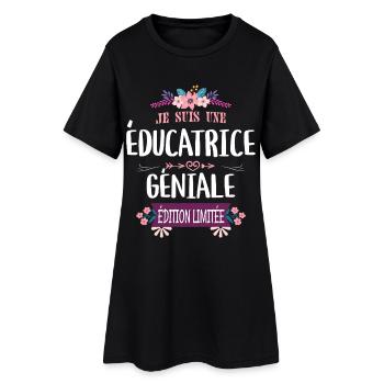 Éducatrice Géniale Édition Limitée - Robe T-shirt Femme - noir - Devant