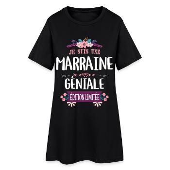 Marraine Géniale Édition Limitée - Robe T-shirt Femme - noir - Devant