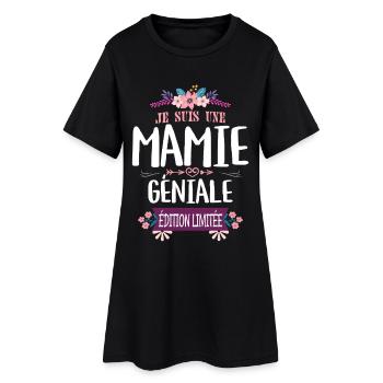 Mamie Géniale Édition Limitée - Robe T-shirt Femme - noir - Devant