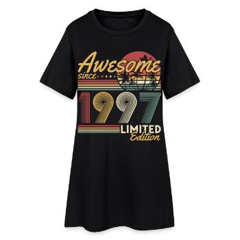 Cadeau d’anniversaire vintage vintage 1997 rétro - Robe T-shirt Femme - noir - Devant
