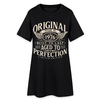 1976 Jahrgang Geburtstag Vintage Retro Geschenk - Frauen T-Shirt-Kleid - Schwarz - Vorne