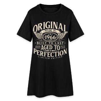 1966 Jahrgang geboren Vintage Geburtstag Geschenk - Frauen T-Shirt-Kleid - Schwarz - Vorne