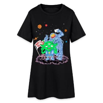 Welcome Humans Alien Shirt - Robe T-shirt Femme - noir - Devant