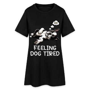 Propriétaire de Boston Terrier Bostie fatigué - Robe T-shirt Femme - noir - Devant