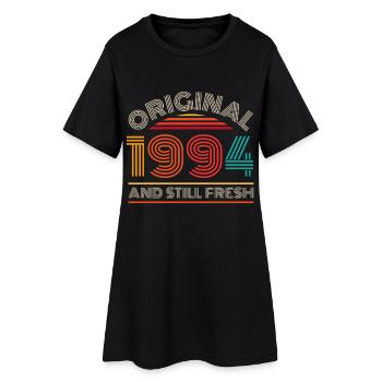 Vintage 1994 - Frauen T-Shirt-Kleid - Schwarz - Vorne