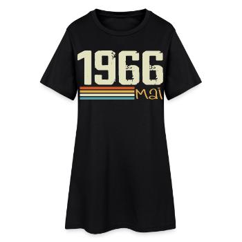 Mai 1966 - Robe T-shirt Femme - noir - Devant