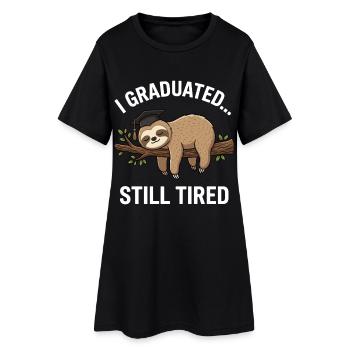 Diplômé Encore fatigué de la chemise de remise des diplômes de Sloth - Robe T-shirt Femme - noir - Devant