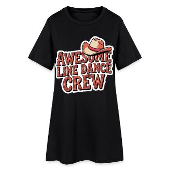 Fantastique crew de danse en ligne - Robe T-shirt Femme - noir - Devant