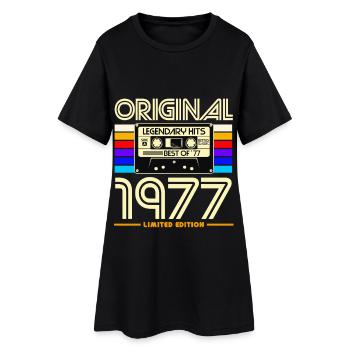 Original 1977 Retro Cassette - Robe T-shirt Femme - noir - Devant