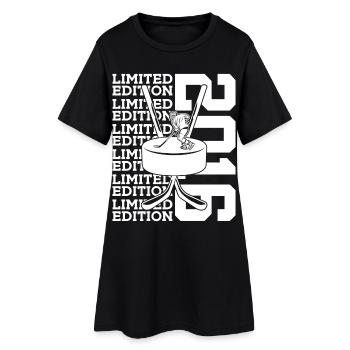 ÉDITION LIMITÉE DU HOCKEY SUR GLACE 2016 10E ANNIVERSAIRE - Robe T-shirt Femme - noir - Devant