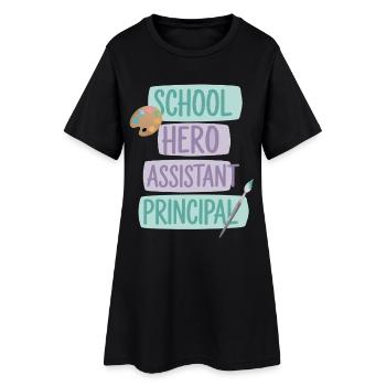 School Hero Assistant Principal - Frauen T-Shirt-Kleid - Schwarz - Vorne