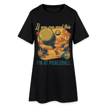 Pickleball Si tu peux lire ceci, je suis à Funny Player - Robe T-shirt Femme - noir - Devant