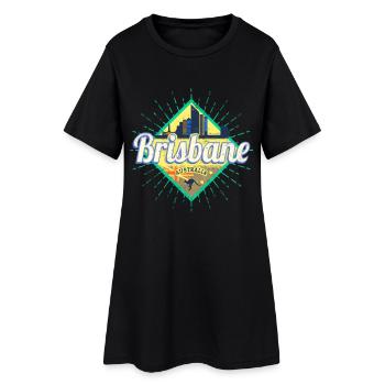 Souvenir de la skyline de Brisbane, Queensland, Australie - Robe T-shirt Femme - noir - Devant