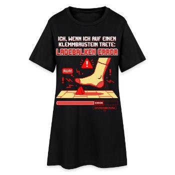 Klemmbaustein Schmerz Systemabsturz Pixel Design - Frauen T-Shirt-Kleid - Schwarz - Vorne