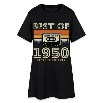 1950 Vintage Rétro Cadeau D'anniversaire - Robe T-shirt Femme - noir - Devant