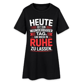 Ruhe Spruch lustig nicht stören - Frauen T-Shirt-Kleid - Schwarz - Vorne