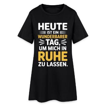 Wunderbare Ruhe Introvert Spruch Design - Frauen T-Shirt-Kleid - Schwarz - Vorne