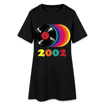 Vintage 2002 - Frauen T-Shirt-Kleid - Schwarz - Vorne