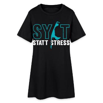 Vacances en mer du Nord SYLT AU LIEU DU STRESS Fun - Robe T-shirt Femme - noir - Devant