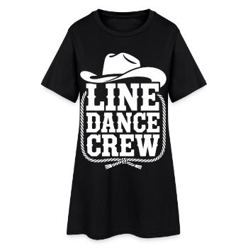Line Dance Crew Western Logo - Women’s T-Shirt Dress - black - Front